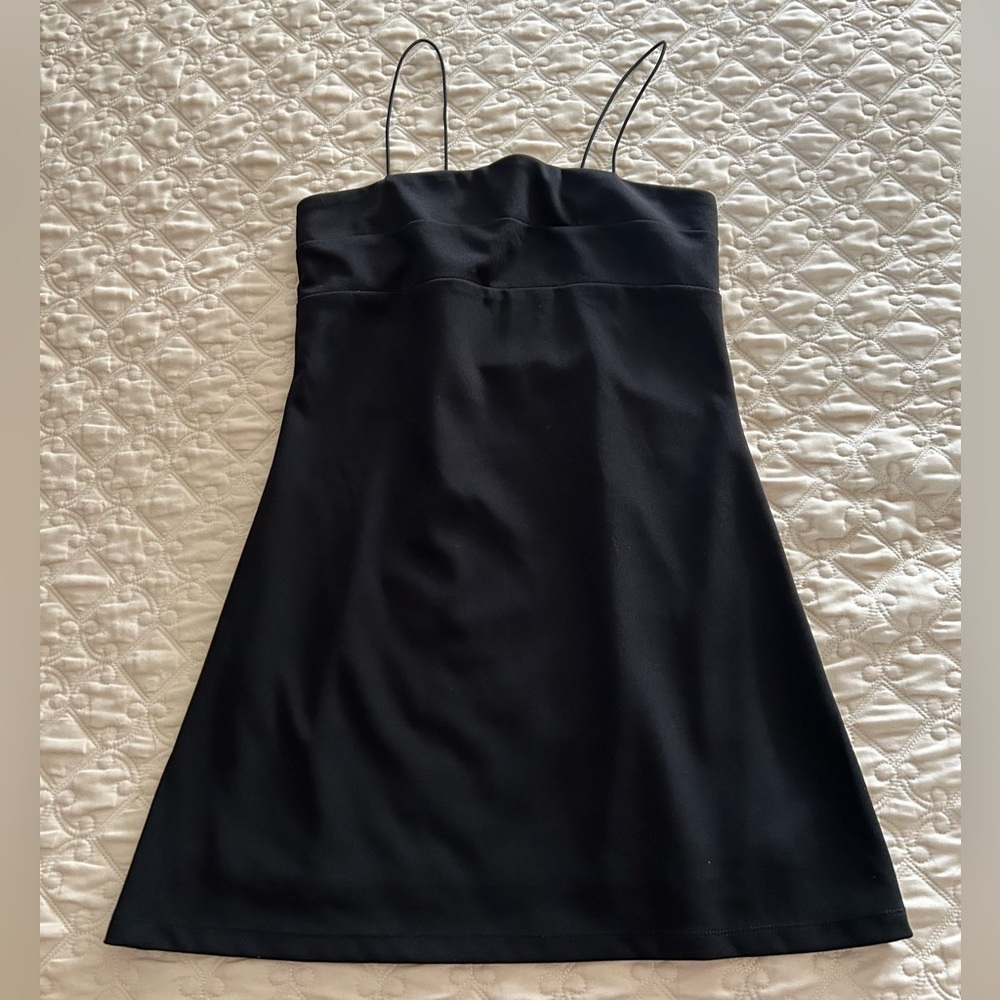 Impeccable Pig Little Black Cocktail Dress. Spaghetti Strap with Strap Back